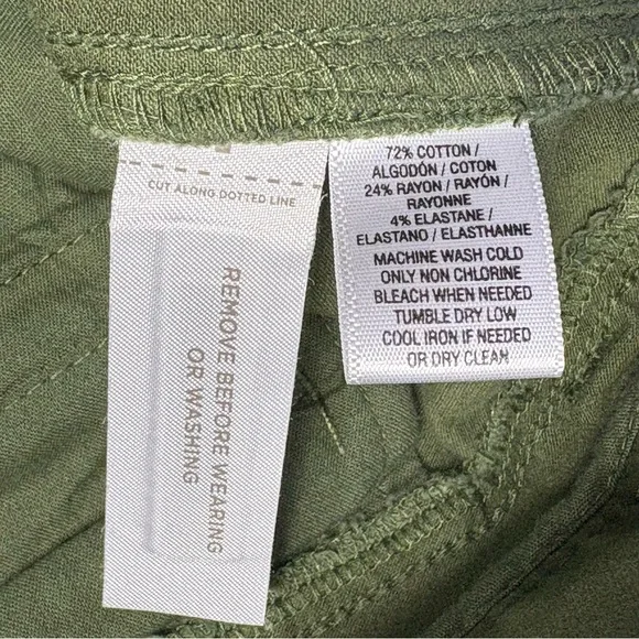 NWT LOFT Custom Stretch Slim-Straight Leg Ankle Pants 18 Olive Green Pockets - Picture 8 of 10